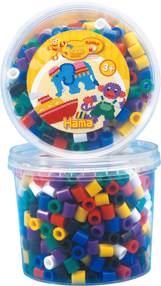 Hama strijkkralen maxi beads in tub