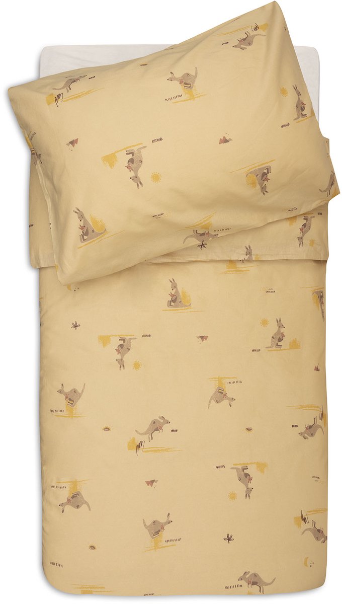 Jollein dekbedovertrek met sloop - 120x150cm - kangaroots