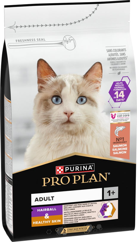 Pro plan adult adult hairball healthy skin rijk aan zalm - 6 x 1.5 kg