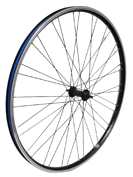 Gazelle Voorwiel 28 inch (622) vision velg 2x18 + spaken zwart 36g