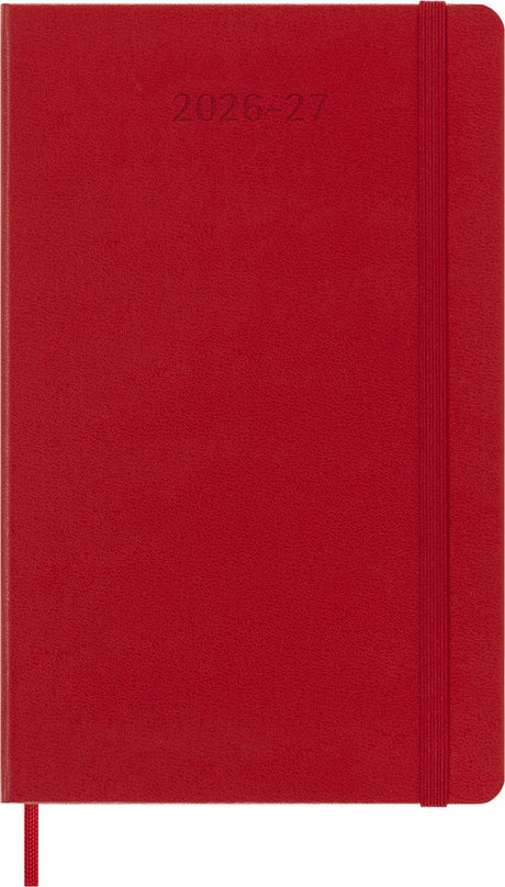 Moleskine 18 maanden agenda - 2026 27 - wekelijks - large - harde kaft - rood