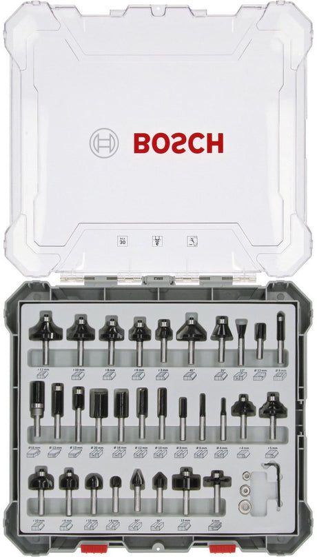Bosch accessoires bosch professional 30-delige frezenset met 6mm schacht - 2607017474