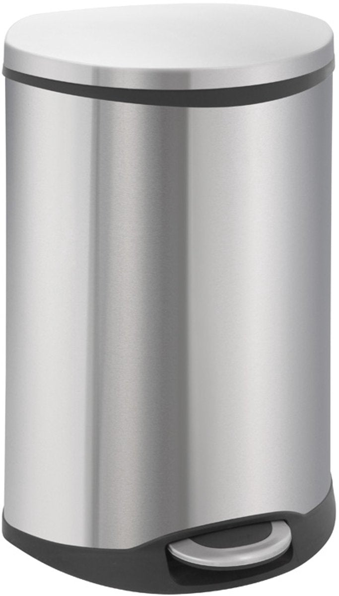 Eko - shell bin pedaalemmer 50 liter - stainless steel plastic - mat rvs - prullenbak