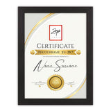 Zep v4729b certificate black 29,7x42 cm