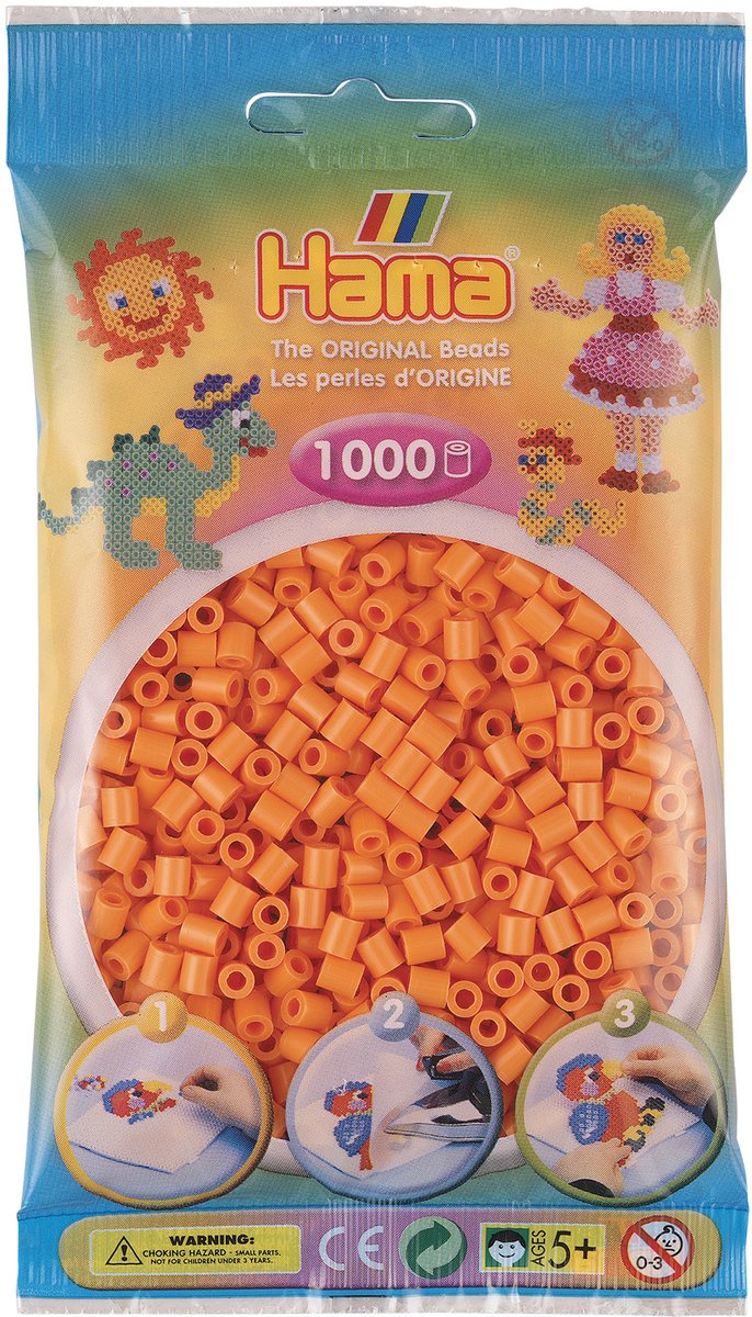 Hama strijkkralen 1000 stuks abrikoos