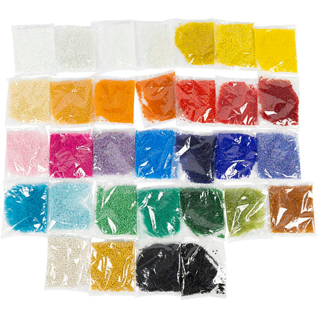 Creativ company rocailles, afm 6 0+8 0+15 0, d: 1,7+3+4 mm, 32x100 gr