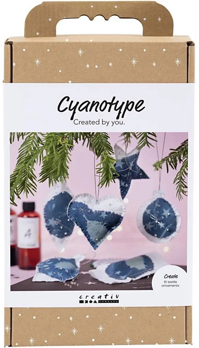 Creativ company https: www.cchobby.nl hobbyset-cyanotypie-kerstdecoraties-blauw-zilver-1-doos