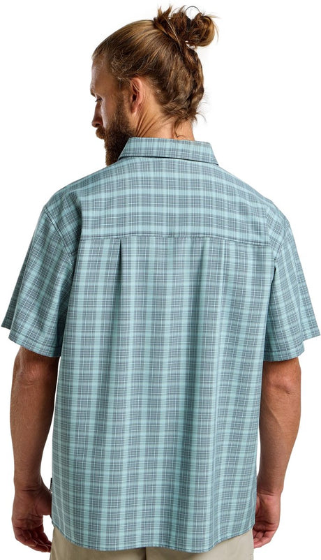 Jack wolfskin meseta shirt men - outdoorblouse - heren - check dark navy - maat xl
