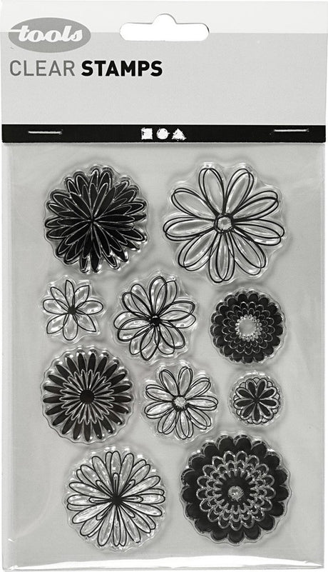 Creativ company silicone stempels bloemen, 1 vel