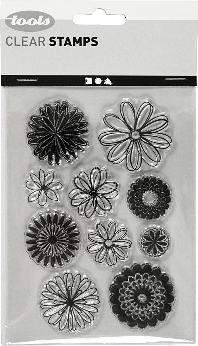 Creativ company silicone stempels bloemen, 1 vel