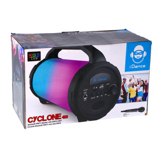 Idance cyclone400bk karaoke set - bluetooth party speaker met disco led-verlichting - inclusief microfoon