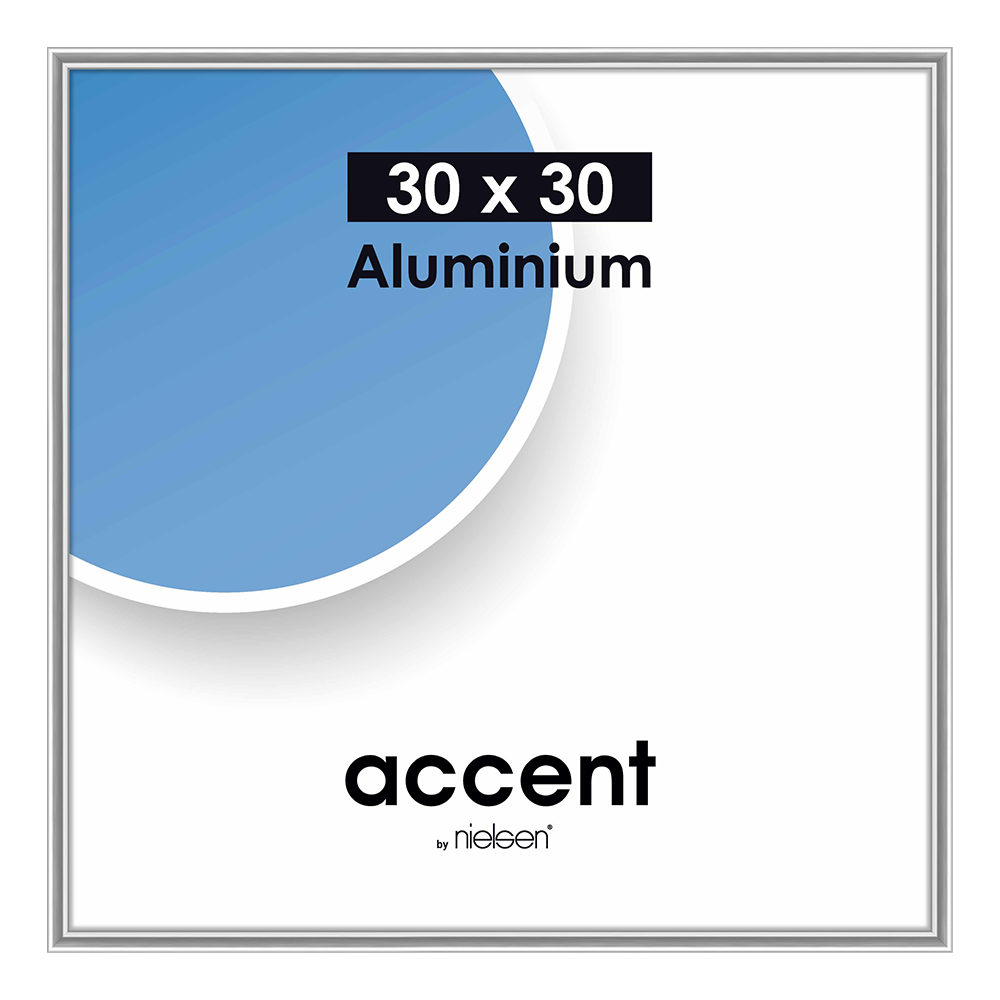 Nielsen design nielsen fotolijst 54123 accent glanzend zilver 30x30 cm