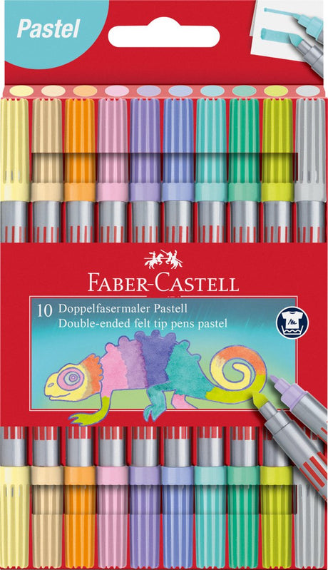 Faber-castell viltstiften - duo - 10 stuks - pastel - fc-151112