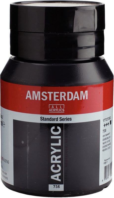 Amsterdam standard series acrylverf pot 500 ml oxydzwart 735