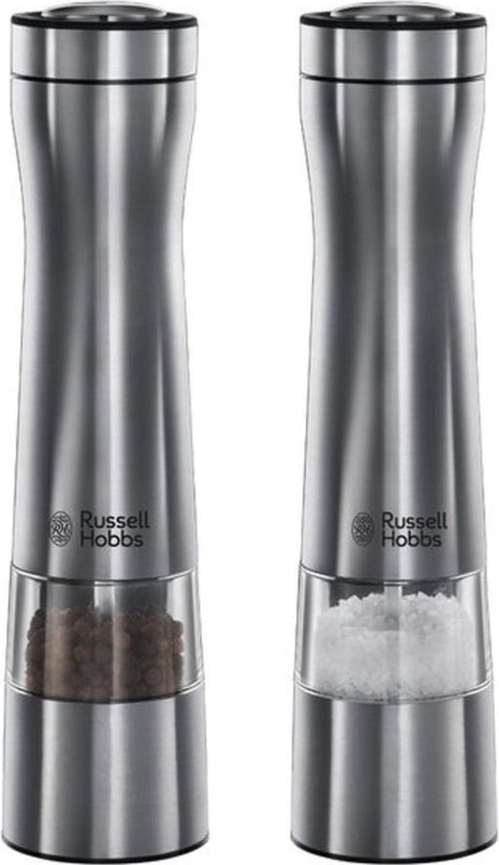 Russell hobbs peper- zoutmolen set elektrisch - 23 cm - rvs
