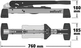 Wolfcraft - laminaatsnijder - vlc 1000 - tot 14 mm dik laminaat - pvc vinyl laminaatknipper - 10 jaar garantie - 6940000