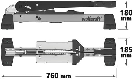 Wolfcraft - laminaatsnijder - vlc 1000 - tot 14 mm dik laminaat - pvc vinyl laminaatknipper - 10 jaar garantie - 6940000