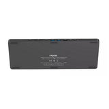 Rapoo uck-6001 ultraslim keyboard 8in1 usb-c multiport hub zwart