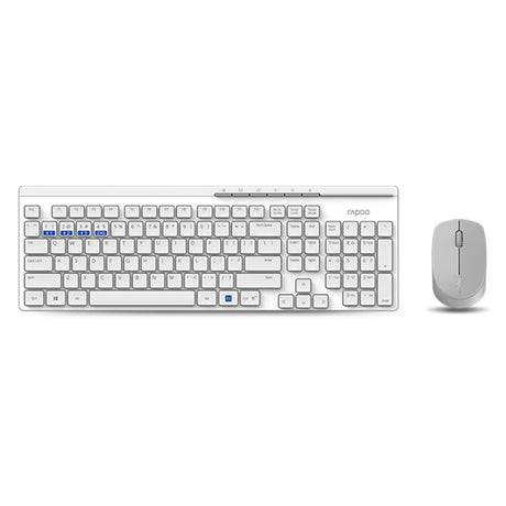 Rapoo toetsenbord combo mm wit 8100m