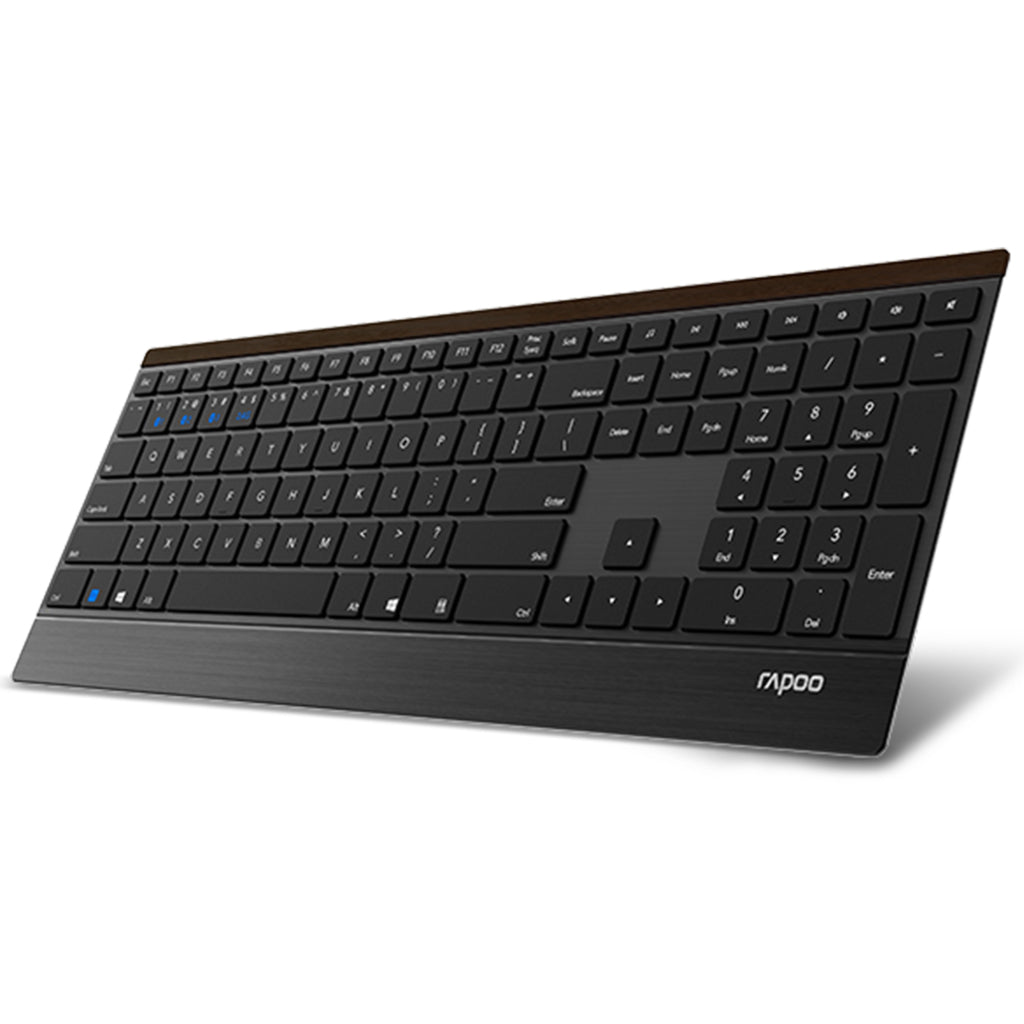 Rapoo toetsenbord mm slim zwart e9500m