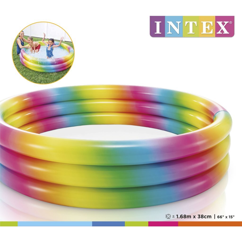 Intex Opblaaszwembad Rainbow Ombre