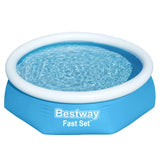 Bestway zwembad fast set rond 244x61 cm blauw