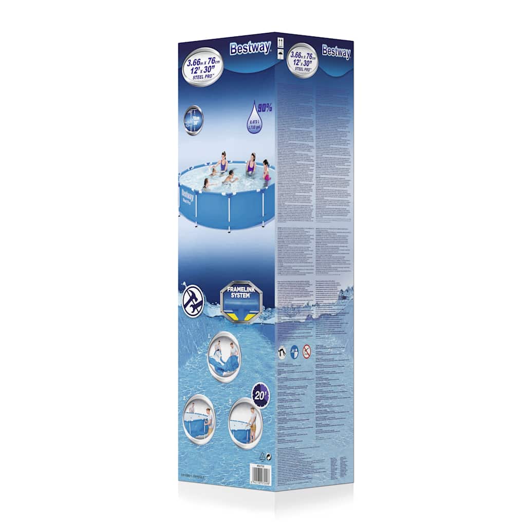Bestway zwembad steel pro frame 366x76 cm