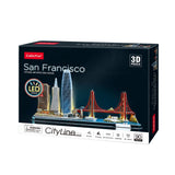 Cubic fun 3d puzzel city line san francisco met led verlichting