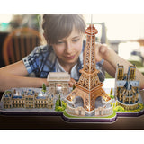 Cubic fun 3d-puzzel city line parijs led