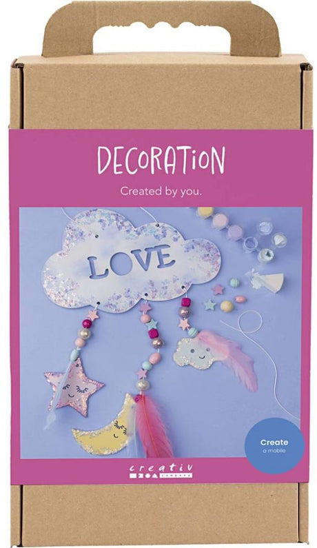 Creativ company hobbyset decoratie - wolkje, maan en ster