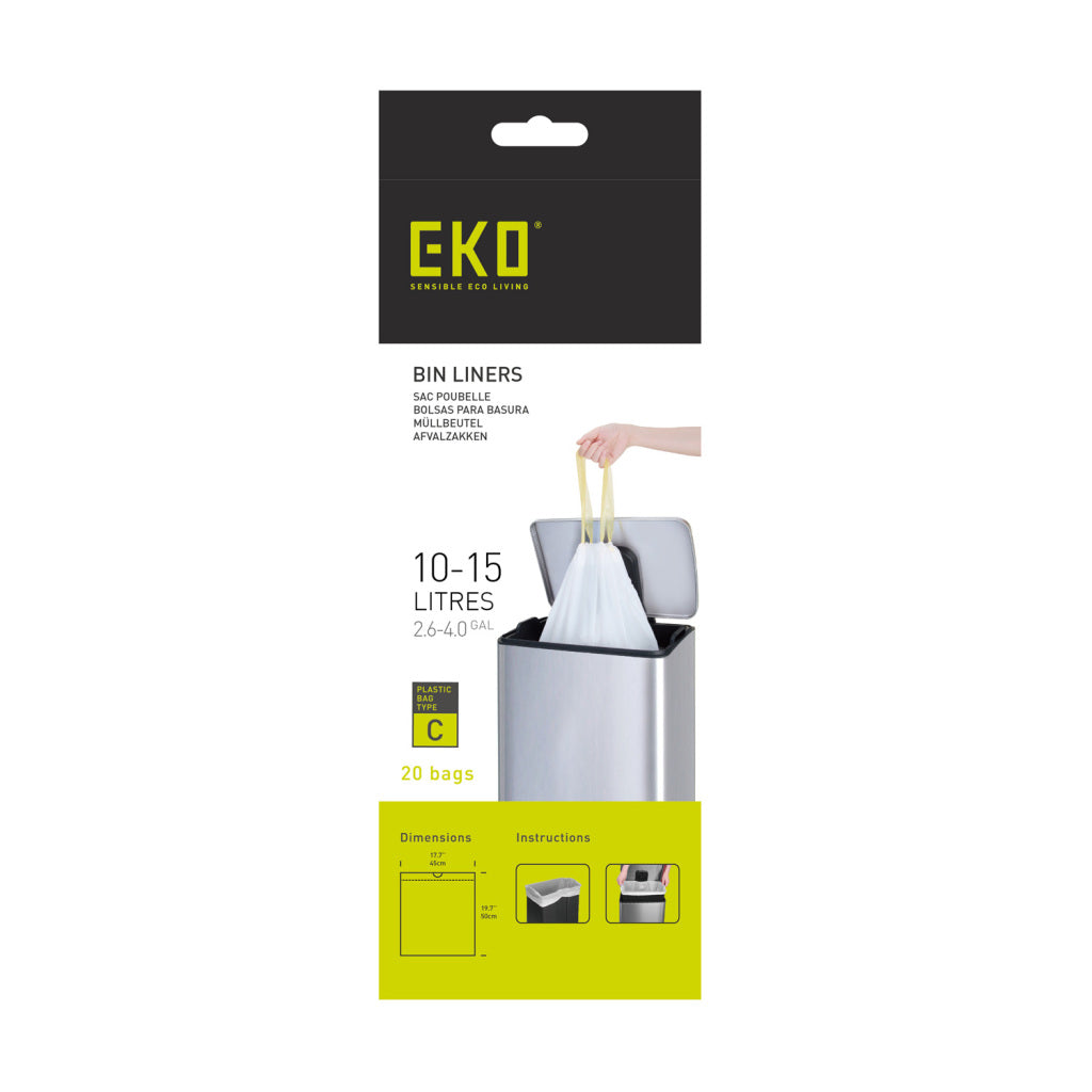 EKO EKO Afvalzak Type C 10-15 Liter Rol met 20 Afvalzakken