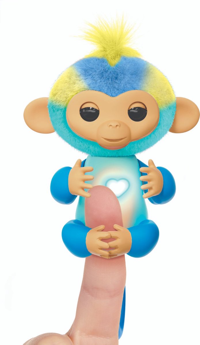 Fingerlings 2.0 aapje leo + licht en geluid blauw