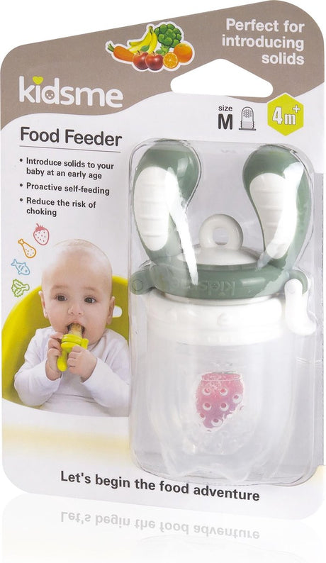 Kidsme food feeder fruitspeen sabbelzakje voor baby - maat m - grijs