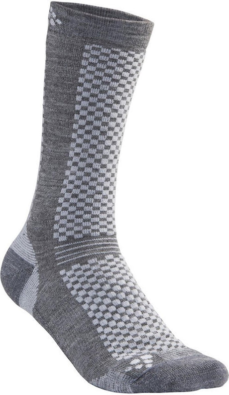 Craft 2-pack warme sokken mid - merino wollen thermo sokken - 48 - grijs