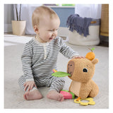 Fisher-price snackende capibara knuffel - zintuiglijk speelgoed met bijtring en rammelaar