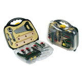 Klein toys bosch mini 16-delige speelgoed gereedschapskoffer - boormachine, hamer, zaag, steeksleutel en gereedschap accessoires - incl. licht- en geluidseffecten - groen