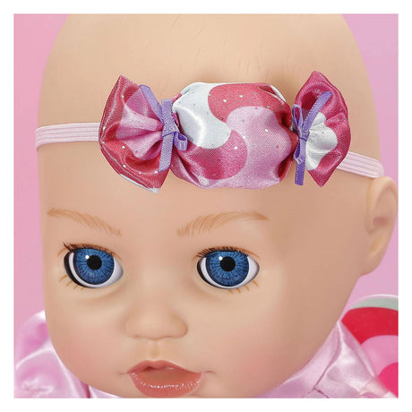 Baby born poppenoutfit kleurrijk snoepjurk 43cm poppenkleding.
