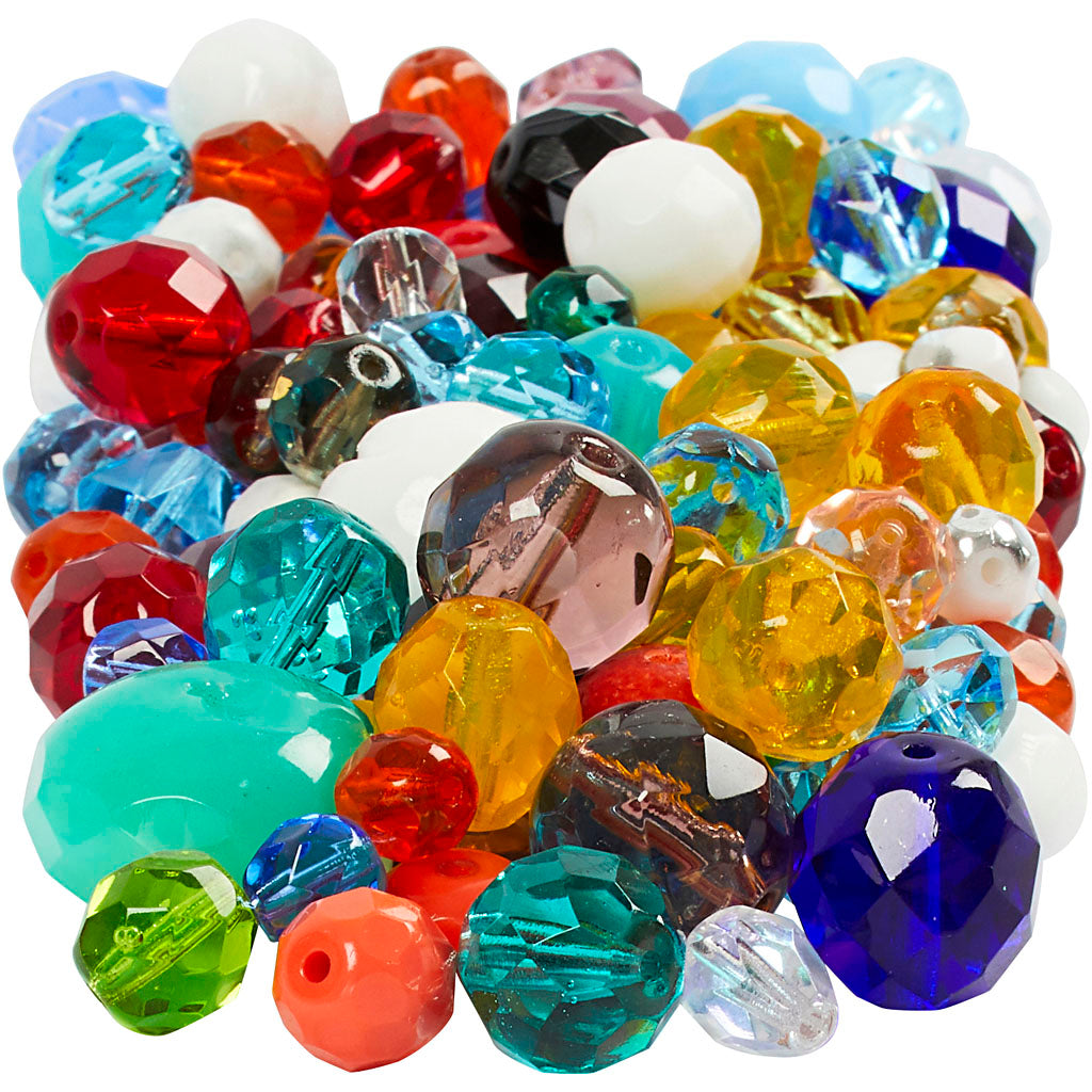 Creativ company https: www.cchobby.nl facet-glaskralen-afm-3-15-mm-gatgrootte-0-5-1-5-mm-ca-450-stuk-diverse-kleuren-400-gr-1-doos