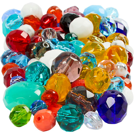 Creativ company https: www.cchobby.nl facet-glaskralen-afm-3-15-mm-gatgrootte-0-5-1-5-mm-ca-450-stuk-diverse-kleuren-400-gr-1-doos