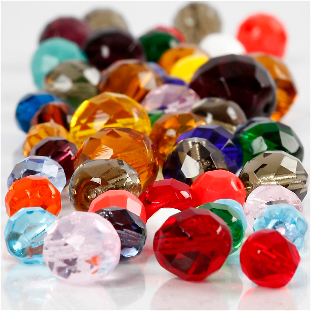 Creativ company https: www.cchobby.nl facet-glaskralen-afm-3-15-mm-gatgrootte-0-5-1-5-mm-ca-450-stuk-diverse-kleuren-400-gr-1-doos
