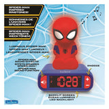Lexibook wekker met nachtlampje 3d-ontwerp spiderman en geluidseffecten