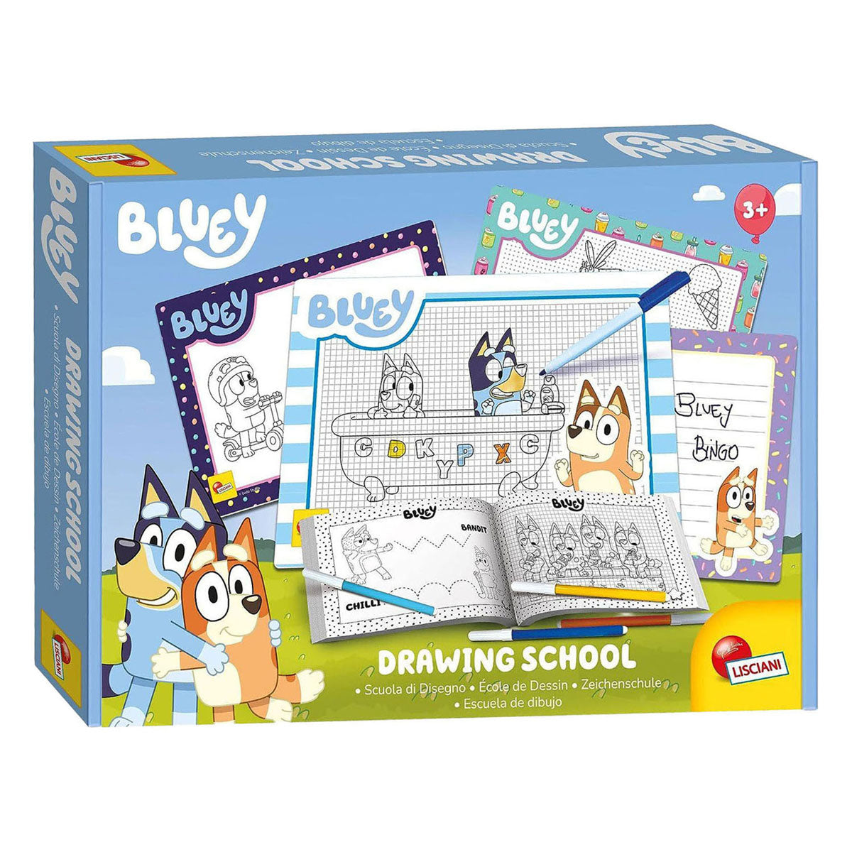 Bluey drawing school tekenschool