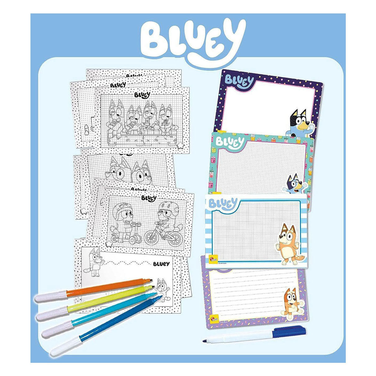 Bluey drawing school tekenschool
