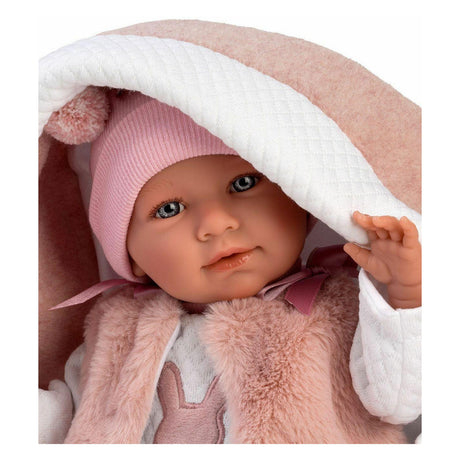 Mimi soft body babypop met reiswieg en speen - 42 cm