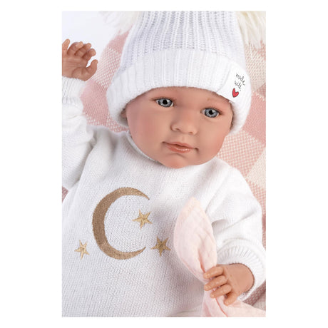 Mimi soft body babypop met geluid 42 cm maan