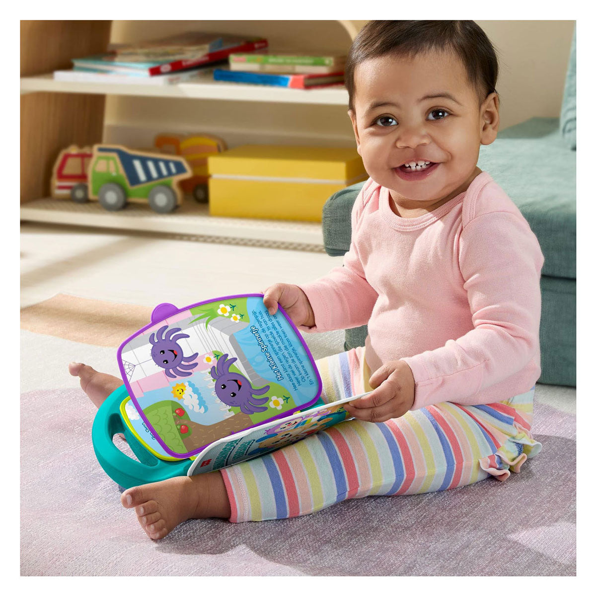 Mattel fisher-price leerplezier verhalenboek versjes - muzikaal boek met lichtjes en geluid