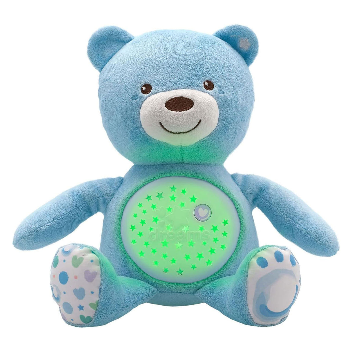 Knuffel projector baby bear first dreams - blauw