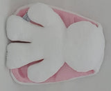 Snuggle bunny wit met roze oren. 26 cm