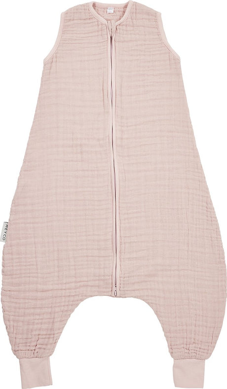 Meyco baby uni baby zomer slaapoverall jumper - pre-washed hydrofiel - soft pink - 80cm - 0.5 tog