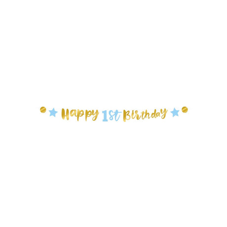 Paperdreams papaerdreams letter banner 'happy 1st birthday' 250cm karton
